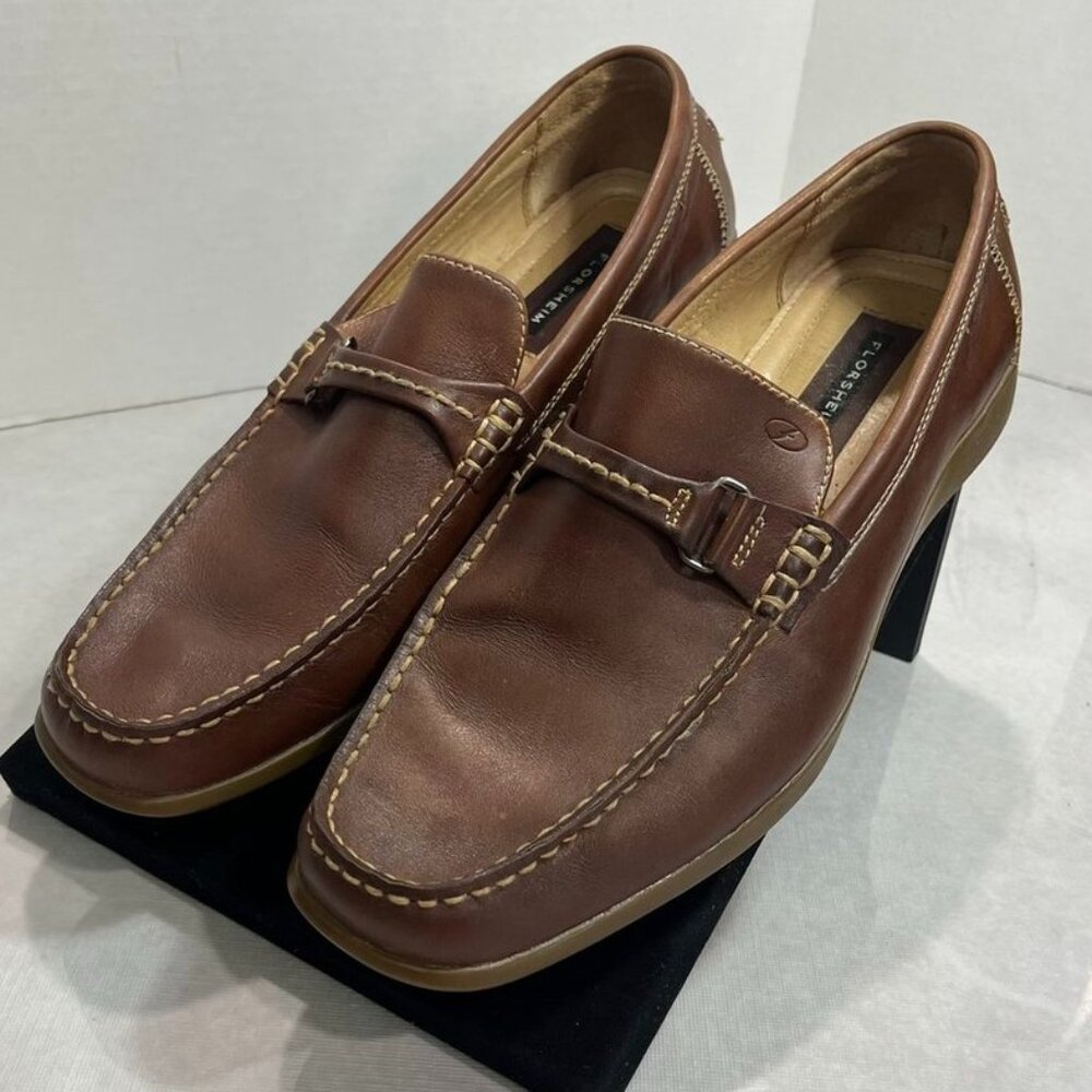 Florsheim Leather Horsebit Loafers Brown Moc Toe Dress Shoes Men’s 10M 18365-03